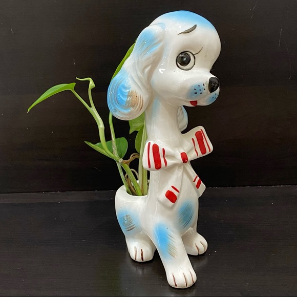 Vintage Basset Hound Dog Adorable Ceramic Planter - Picture 2 of 14